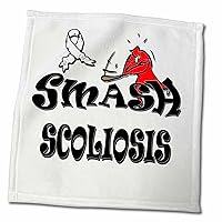 3dRose Blonde Designs Smash The Causes - Smash Scoliosis - Towels (twl-196038-3)