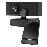 1080P Webcam HD with Privacy Cover - Pro FHD Streaming Web Camera with Digital Microphone - CF921 Black USB Computer Webcam for PC Laptop Desktop Mac Video Calling, Conferencing Skype YouTube