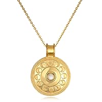 Moonstone Moon Phase (30-Inch) Pendant Necklace