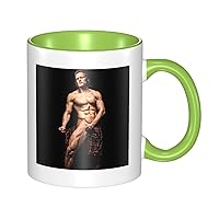 Sam Heughan Coffee Mug 11 Oz Ceramic Tea Cup With Handle For Office Home Gift Men Women Green