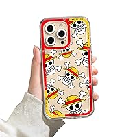 for iPhone 12 Case Cover, Japan Cartoon Anime One Piece Skull Soft Transparent Case Cute Manga Character Protective Clear Back Cover for iPhone 12 (for iPhone 12)