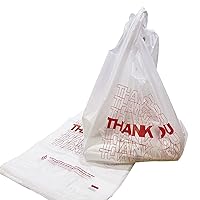 TashiBox 1000 Ct plastic bags/Shopping Bags/Thank You Bags/Reusable and Disposable Grocery Bags - Measures 11.5