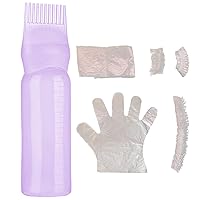 Hair Dye Kit, 160ML Root Comb Applicator Bottles with Disposable Hair Color Kit, Ear Cover, Hair Dye Gloves, Cape, Shower Cap DIY Salon Home Hair Dying Accessory Kit for Hair Care