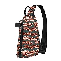 Beautiful Cockatoo Bird Flower Print Crossbody Backpack,Travel Hiking Cross Bag Diagonally, Cycling Bag
