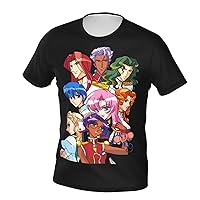 Anime T Shirts Revolutionary Girl Utena Men's Summer Cotton Tee Crew Neck Short Sleeve Shirts