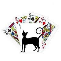 Black Cat Meow Elegant Animal Silhouette Poker Playing Cards Tabletop Game Gift
