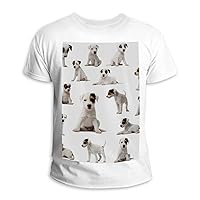 Dog Puppies Unisex T-Shirt Fashion Round Neck Casual Sports Top