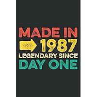 35 Year Old Men Women Born in 1987 Gifts for Birthday: Lined Writing Notebook, White Lined Paper, Journal Notes for Memos, Meetings, ... Artists, and Students