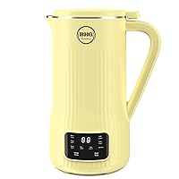 20oz Nut Milk Maker Machine - Multi-Functional Automatic Almond Milk Machine with 10 Blades, Plant-Based Milk, Oat, Soy, Oat, Dairy Free Beverages with 12 Hours Timer/Auto-clean/Boil(Yellow)