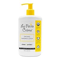 La Petite Creme French Organic Diapering Lotion - Diaper Cream Alternative to Baby Wipes - Gentle Diaper Rash Cream and Skin Cleanser with USDA Certified Organic Ingredients - Baby Essentials (8 oz)