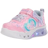 Skechers Kids Girls Flutter Heart Lights-Kind S Sneaker, Pink/Lavender, 5 Toddler