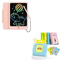 bravokids English Talking Flash Cards with 224 Sight Words, LCD Writing Tablet for Kids Toys, 10 Inch Colorful Doodle Board Drawing Pad for Kids