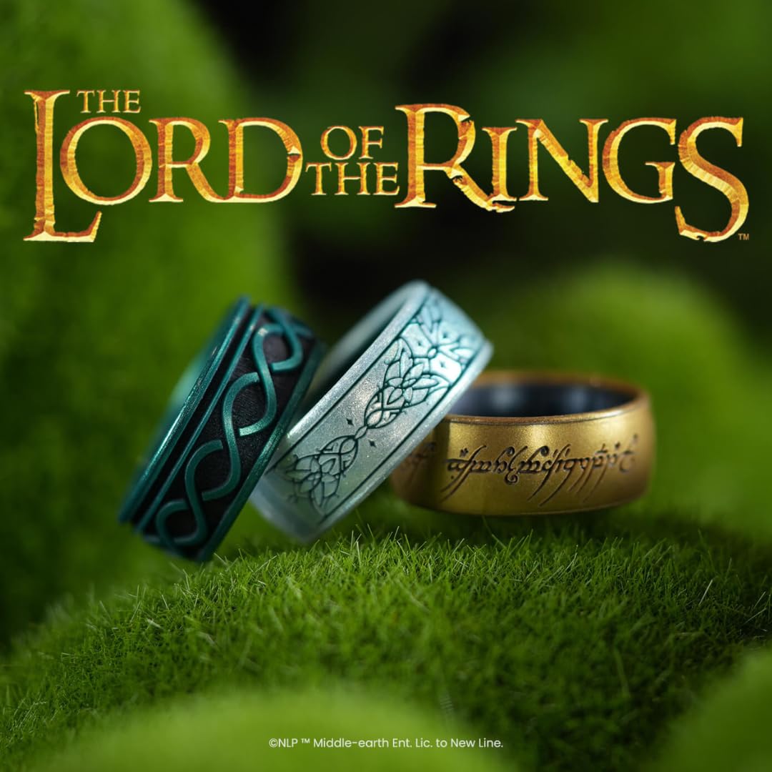 Enso Rings Lord of the Rings Collection - Comfortable Silicone Rings - Rohan, Elven, and Hobbit Rings