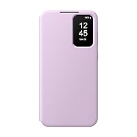 SAMSUNG Galaxy A35 5G S-View Wallet Phone Case, Protective with Closed Cover Screen Display, Finger Tap Control, Slim Design, Card Holder Pocket, US Version, EF-ZA356CVEGUS, Lavender