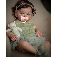 Reborn Baby Dolls Boy Girl 24 Inch 60cm Toddler Reborn Silicone Doll Real Size Realistic Cute Soft Body Weighted Closed Mouth Newborn Baby Doll Toy Gifts