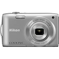 Nikon COOLPIX S3300 16 MP Digital Camera with 6x Zoom NIKKOR Glass Lens and 2.7-inch LCD (Silver) (Discontinued by Manufacturer)