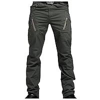 Hiking Pants Mens Outdoor Tactical Pants Plus Size Cargo Pants with Pockets Solid Casual Pants Plus Size Golf Pants