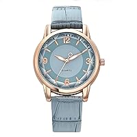 Women's Fabric Leather Watch Diamond Quartz Watch Metal Gold Tone Watch for Women Classical Female Watch Best Valentine's Day Mother's Day Gift Luxury Casual Fashion Wrist Watch for Ladies Blue