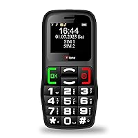 TTfone TT220 Big Button Mobile Phone for the Elderly with Emergency Assistance button, talking keys, long battery life, torch, Bluetooth, Simple easy to use (with USB Cable)