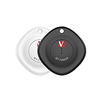 Verbatim My Finder Bluetooth Tracker Item Finder Compatible with Apple Find My (iOS Only) Water Resistant and Dustproof 2pk – Black,White