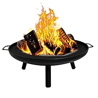 GasOne 23 in Outdoor– Wood Burning Fire Pit – Durable Alloy Steel Fire Pits for Outside – Small Fire Pit for Backyard, Porch, Deck, Camping, BBQ