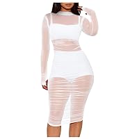 White Maternity Dress for Photoshoot Beach,Vest and Solid Dress Set Club Women Shorts Night Casual Mesh Suit Sl