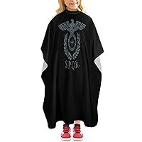 Roman Emblem SPQR Printed Barber Cape Hair Cutting Apron Professional Salon Haircut Capes for Men Women