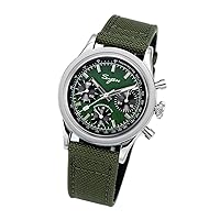 37mm Hand Wind Pilot Men Watches Seagull ST19 Chronograph Swanneck Mechanical Stainless Steel Wristwatches