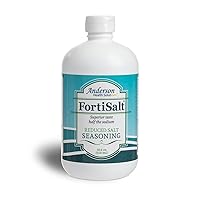 Anderson's NEW FortiSalt Seasoning Gourmet Salt Substitute, Award Winning Taste, Real Salt Taste, Low Sodium, Refill Size, 550mL