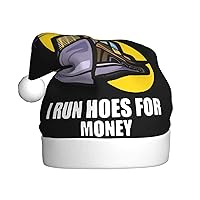 I Run Hoes For Money 3 Christmas Hat Man Womens Hats Unisex Xmas Holiday Hat For Party Party Hats
