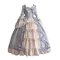 Women's Victorian Gown French Lolita Dress Princess Costume Renaissance Dress Lace Flare Sleeve Court Cosplay Dress