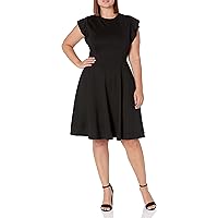 City Chic Women's Plus Size Dress Frill Shoulder