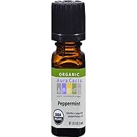 100% Pure Peppermint Essential Oil | Certified Organic, GC/MS Tested for Purity | 7.4 ml (0.25 fl. oz.) | Mentha piperita
