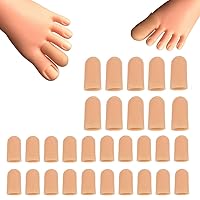 30 Pieces Toe Caps, Toe Protector Toe Covers, Protect Toe from Rubbing, Ingrown Toenails, Corns, Blisters, Hammer Toes and Other Painful Toe Problems