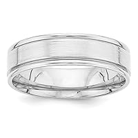Solid 14k White Gold Comfort Fit Unique Plain Classic Wedding Band Ring