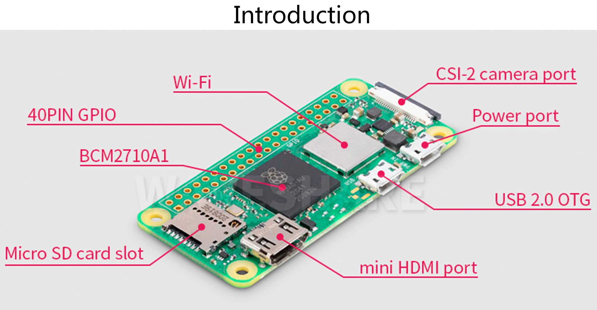 Raspberry Pi Zero 2 W with Pre-Soldered Header,Five Times as Fast, 1GHz Quad-Core 64-bit Arm Cortex-A53 CPU, 512MB LPDDR2 SDRAM 2.4GHz 802.11 b/g/n Wireless LAN, WiFi Bluetooth 4.2 BLE