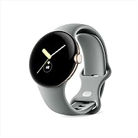 Google Pixel Watch - Android Smartwatch with Fitbit Activity Tracking - Heart Rate Tracking - Champagne Gold Stainless Steel case with Hazel Active band - WiFi