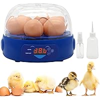 Small Chicken Egg Incubator Chicken Incubators for Hatching Eggs Egg Incubator with Automatic Egg Turning and Humidity Control for Quail Duck Goose Poultry Incubator