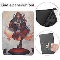 Case for Kindle Paperwhite (10th Generation, 2018 Release) with 2pcs Hand Straps, Lightweight Leather Smart Cover with Auto Sleep/Wake for All-New Kindle Paperwhite (Monkey)