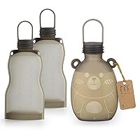 haakaa Silicone Milk Storage Bag& Breast Milk Storage Bag Set-Reusable Breast Milk Bags for Breastfeeding|Refillable Baby Food Pouch for Yogurt Puree