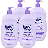 Baby Magic Calming Lotion 30oz Pack of Free of Parabens Phthalates Sulfates and Dyes, Lavender & Chamomile, Pack of 4