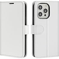 COOVS CaseWallet Case for iPhone 13 Mini/13/13 Pro/13 Pro Max, Magnetic Premium PU Leather Case with Card Slots Kickstand Feature Durable Folio Phone Cover (Color : White, Size : 13 Mini 5.4