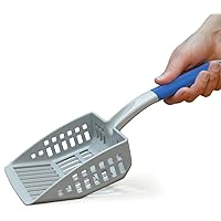 PetFusion QuickScoop Large Cat Litter Scoop. Flat Leading Edge Easily Scoops Underneath Cat Litter. Stronger ABS Plastic. Non-Stick Coating. Superior Hygiene