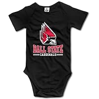 DW Baby Ball State University Short Sleeve Climb Clothes Romper Black 6 M