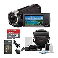 Sony HD Video Recording HDRCX405 Handycam Camcorder Bundle with 32GB Memory Card, Portable Accessory and Case (4 Items)