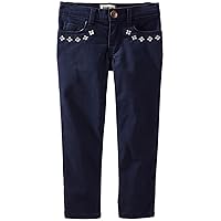 OshKosh B'gosh Little Girls' Woven Embroidered Pants (Toddler/Kid) - Blue - 6X