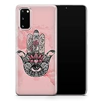 For Samsung Galaxy S10 - Red and Grey Hamsa Hand Phone Case, Abstract Trend Art Cover - Thin Shockproof Slim Soft TPU Silicone - Design 1 - A100
