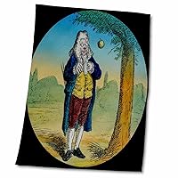 3dRose Magic Lantern Slide Isaac Newton and The Apple Victorian Story No 6 - Towels (twl-359693-2)