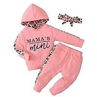 Newborn Baby Girl Clothes Outfits Infant Hoodie Sweatshirt Pants Headband Toddler Girl Clothing Set