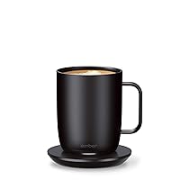 Temperature Control Smart Mug 2, 14 Oz, App-Controlled Heated Coffee Mug with 80 Min Battery Life and Improved Design, Black